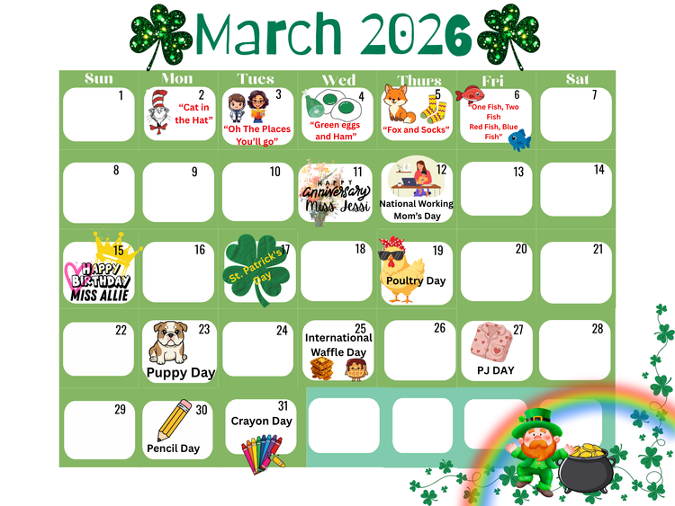 Check Out Our March 2026 Events Calendar!